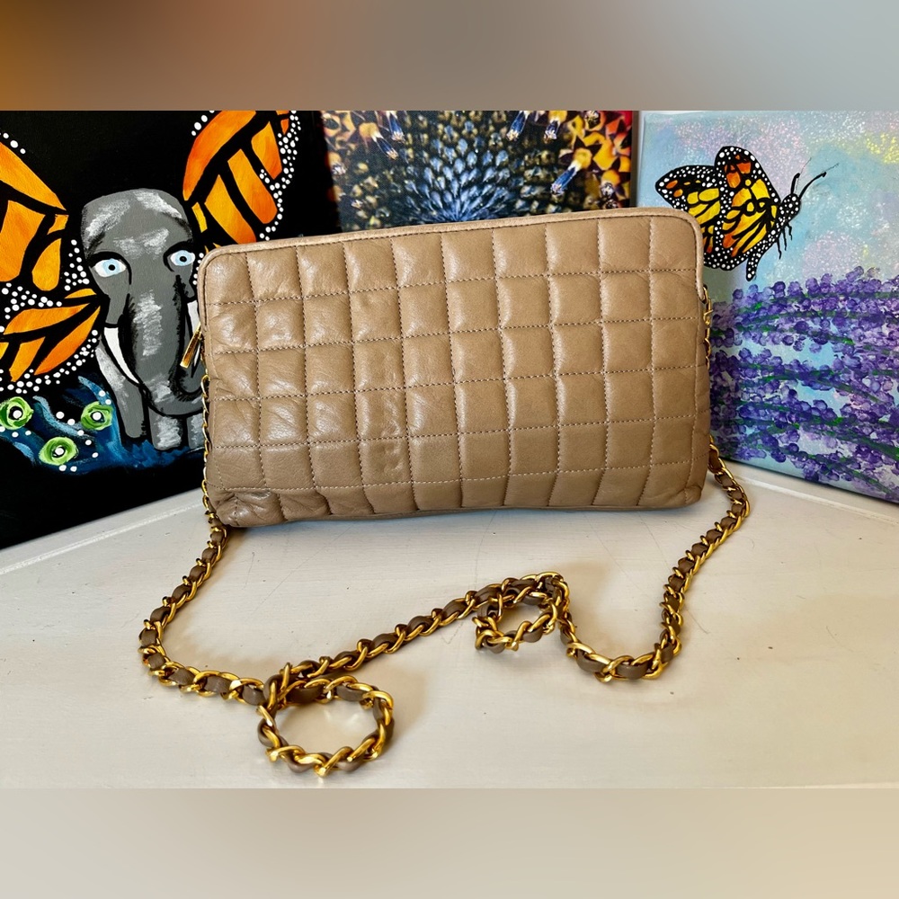 Vintage GANSON Quilted Leather Purse
